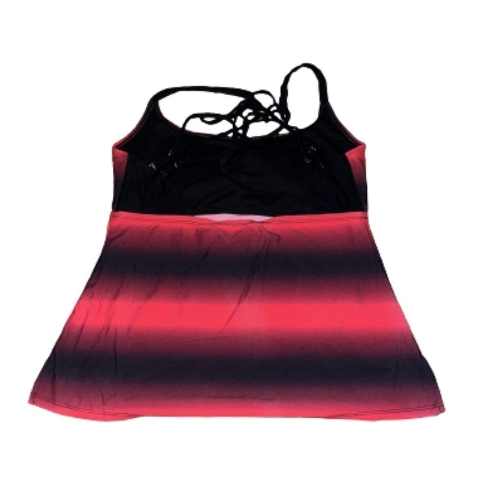 Red and black tankini top with adjustable straps size L - Picture 6 of 9